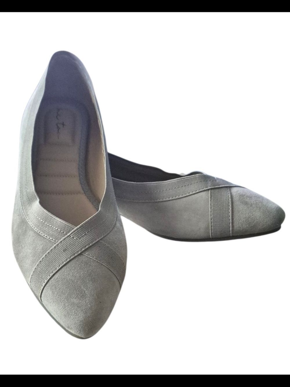 Me Too Reign Ballet Flats in Taupey Suede Sz 12M